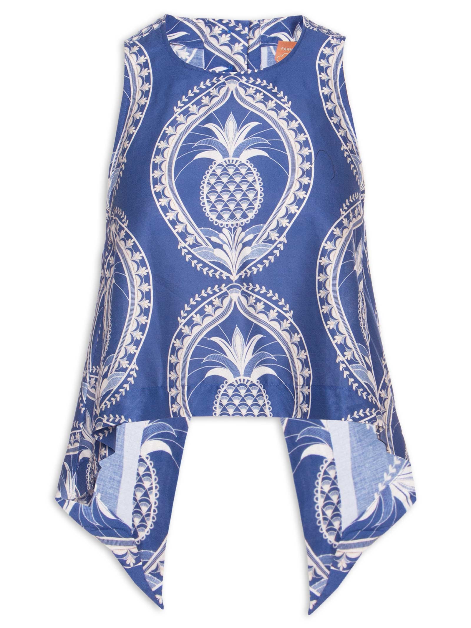 Blusa Feminina Relicario De Abacaxi Azul Farm