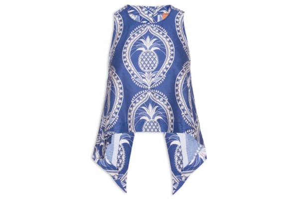 Blusa Feminina Relicario De Abacaxi - Azul