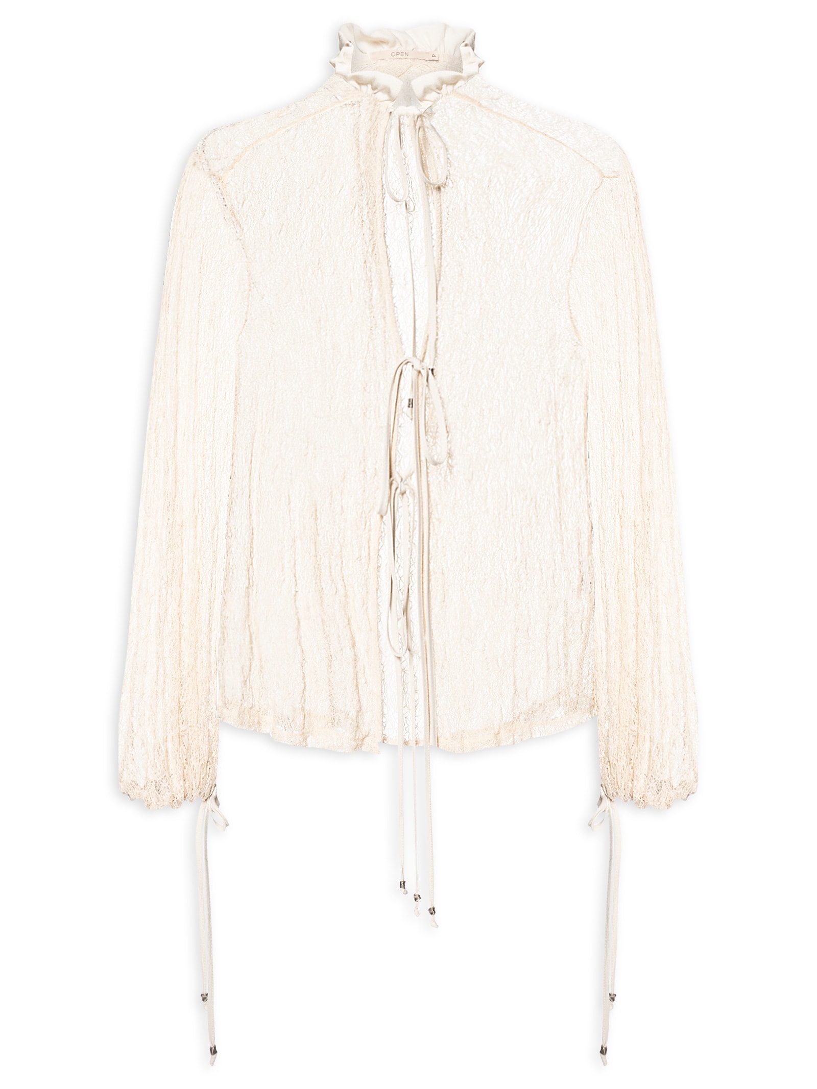 Blusa Feminina Renda Bege Open