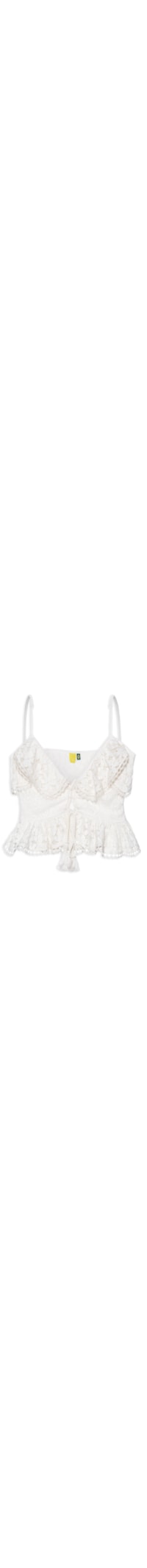 Blusa Feminina Renda Doce Tropical - Branco