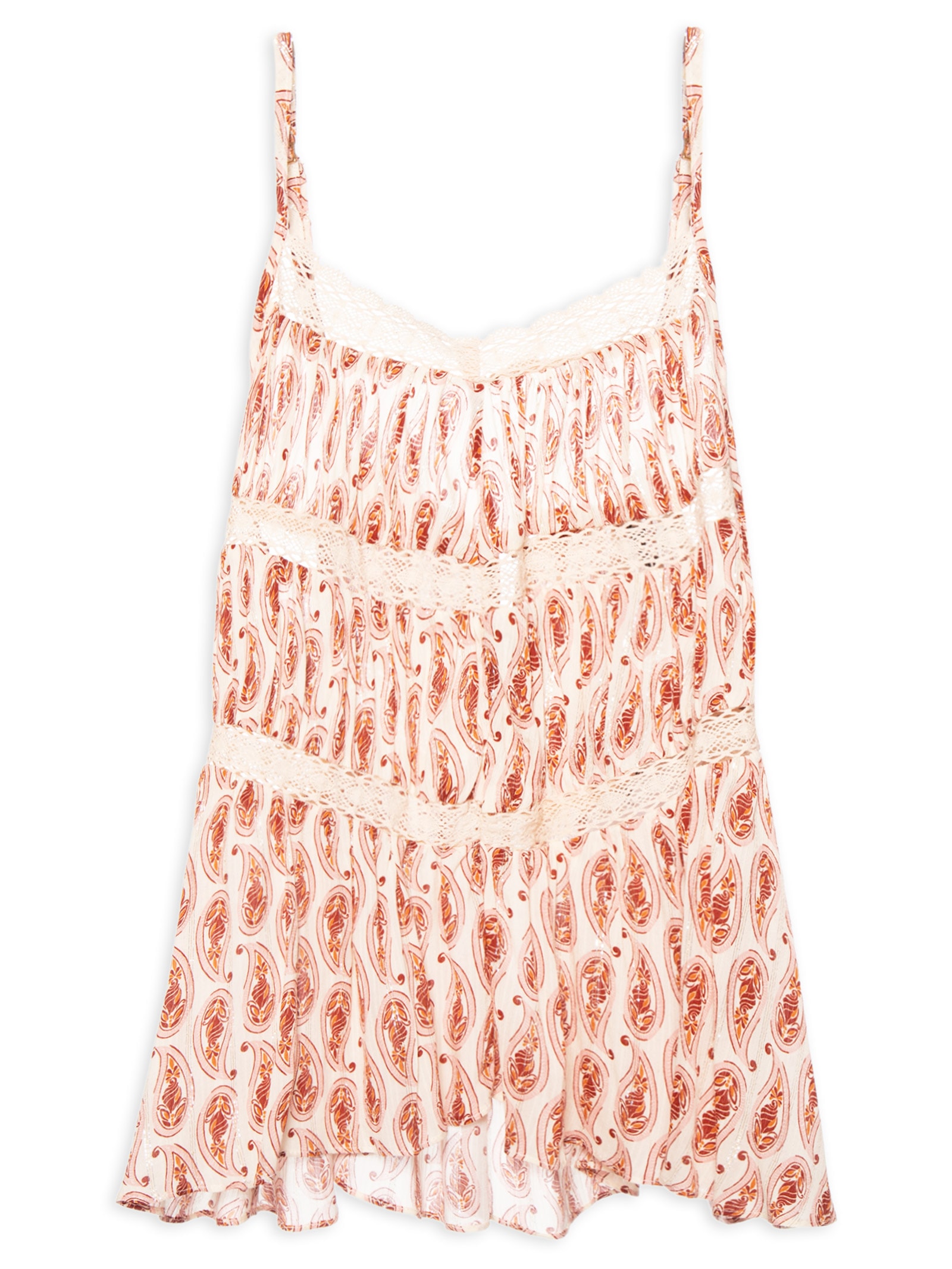Blusa Feminina Renda Estampa Beira Mar – Bege Dress To