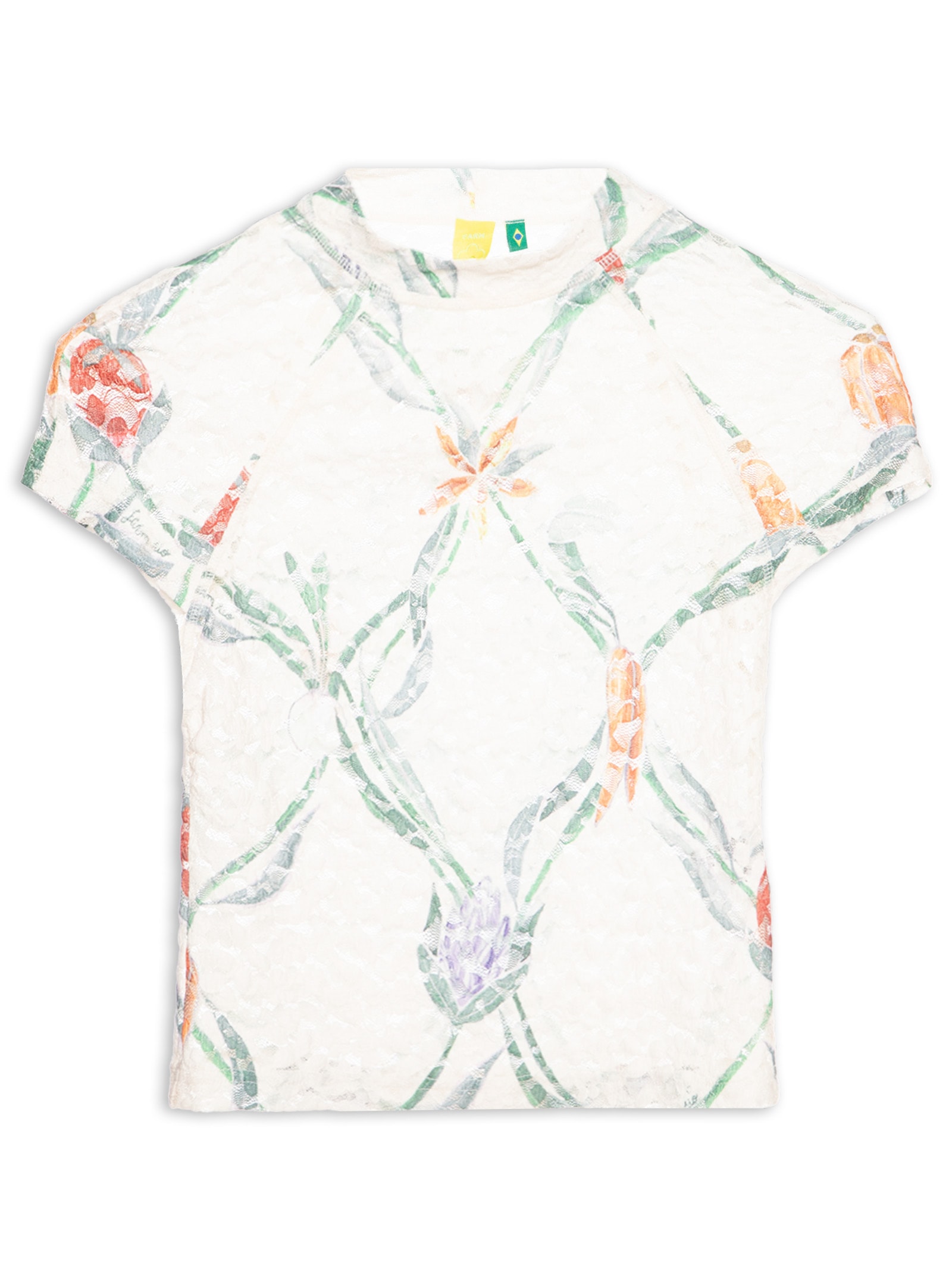 Blusa Feminina Renda Feira De Legumes Off White Farm