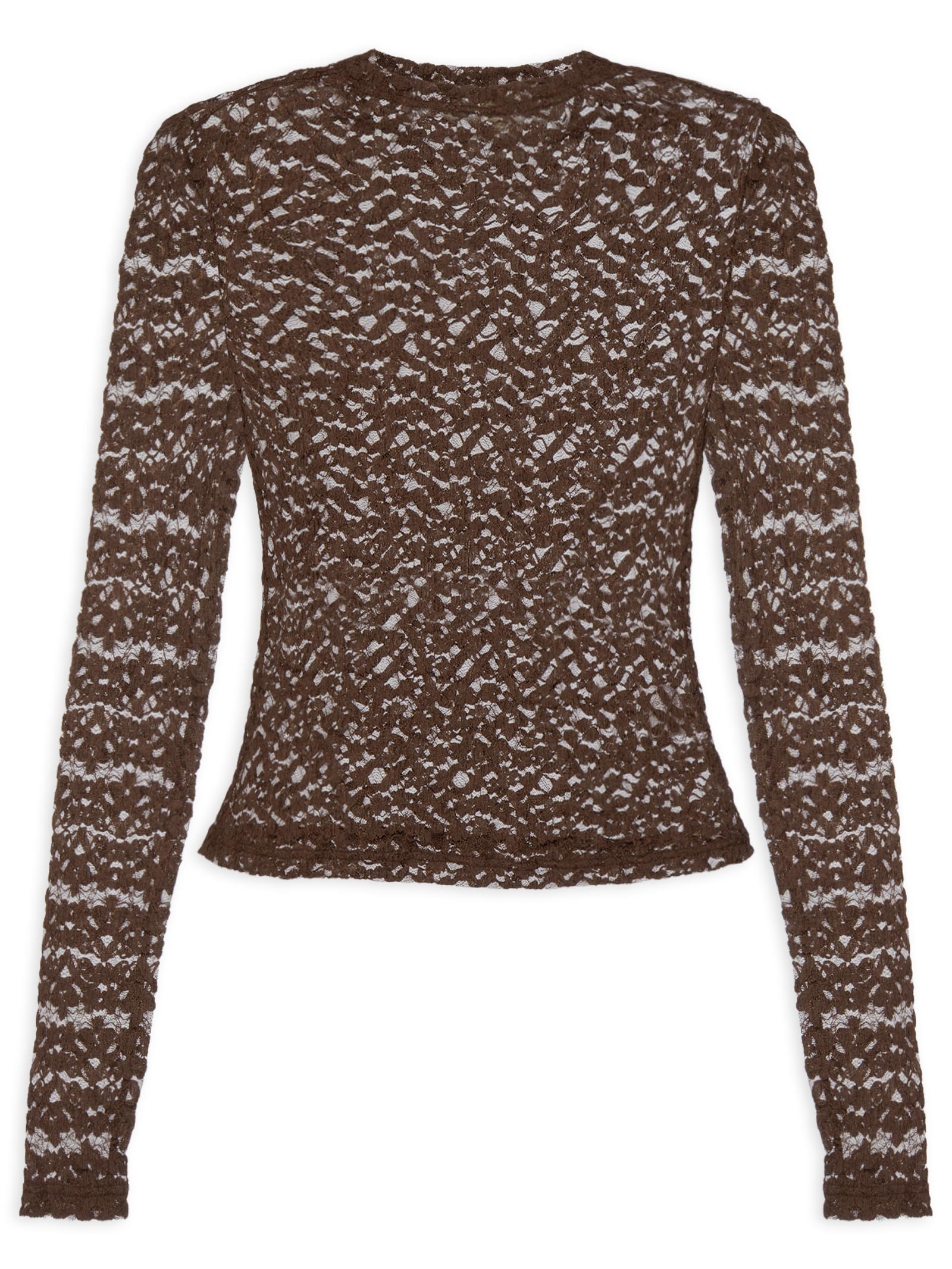 Blusa Feminina Renda Marrom Farm