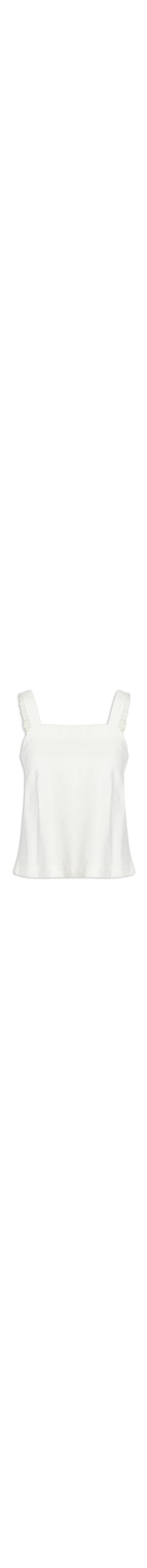 Blusa Feminina Reta Alça Média - Off White
