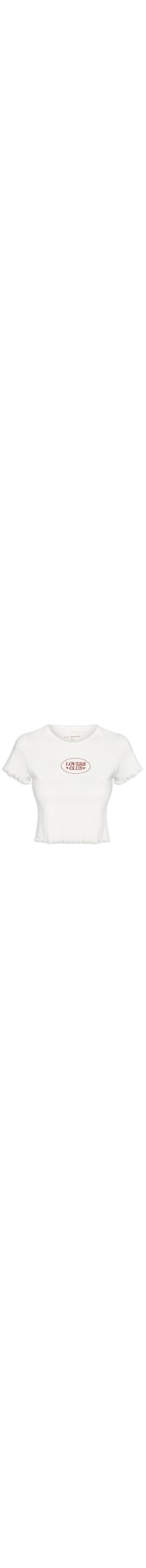 Blusa Feminina Ribana Bordado Lovers Club - Off White