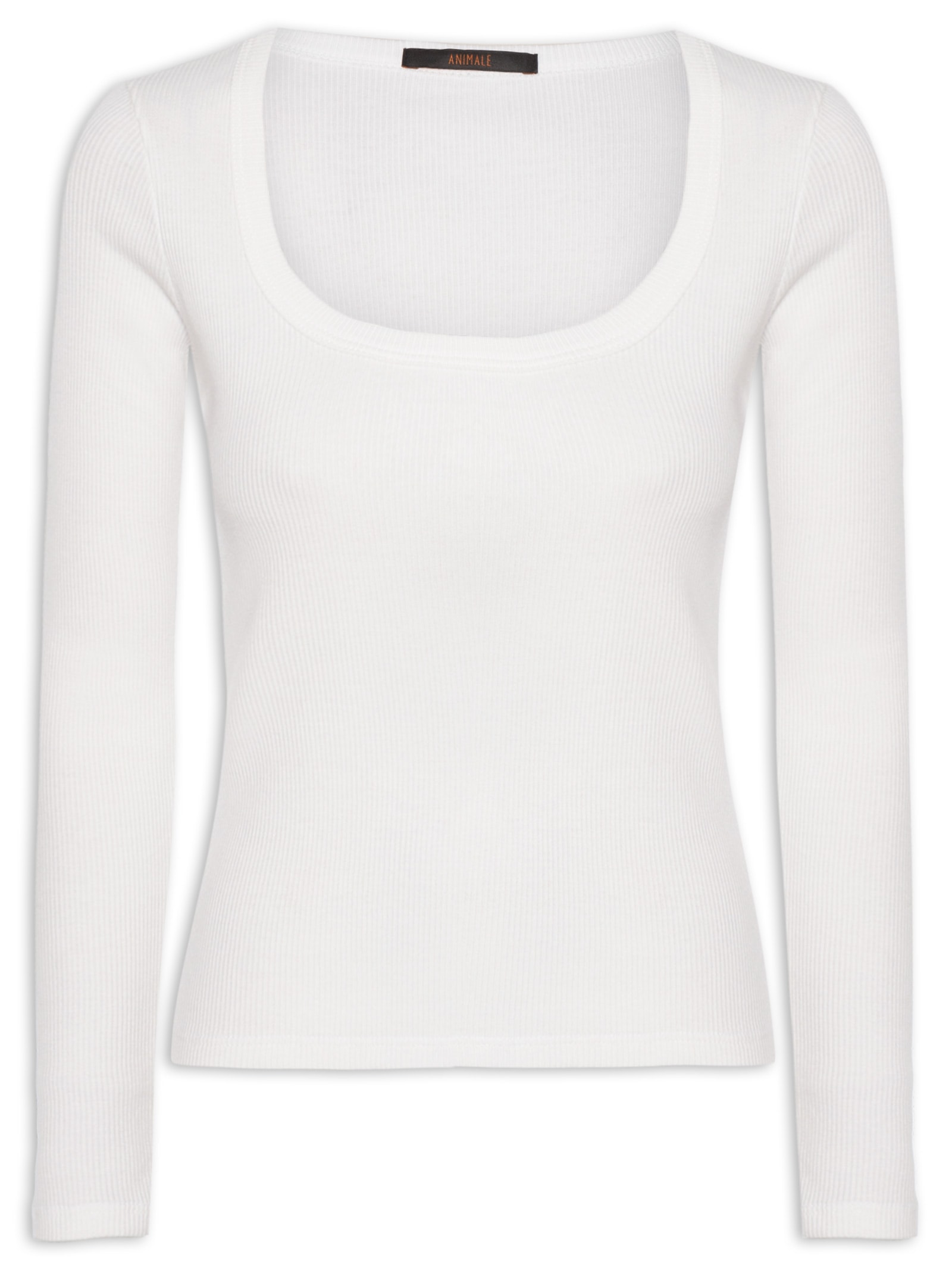 Blusa Feminina Ribana Manga Longa Branco Animale