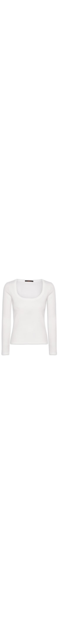 Blusa Feminina Ribana Manga Longa - Branco
