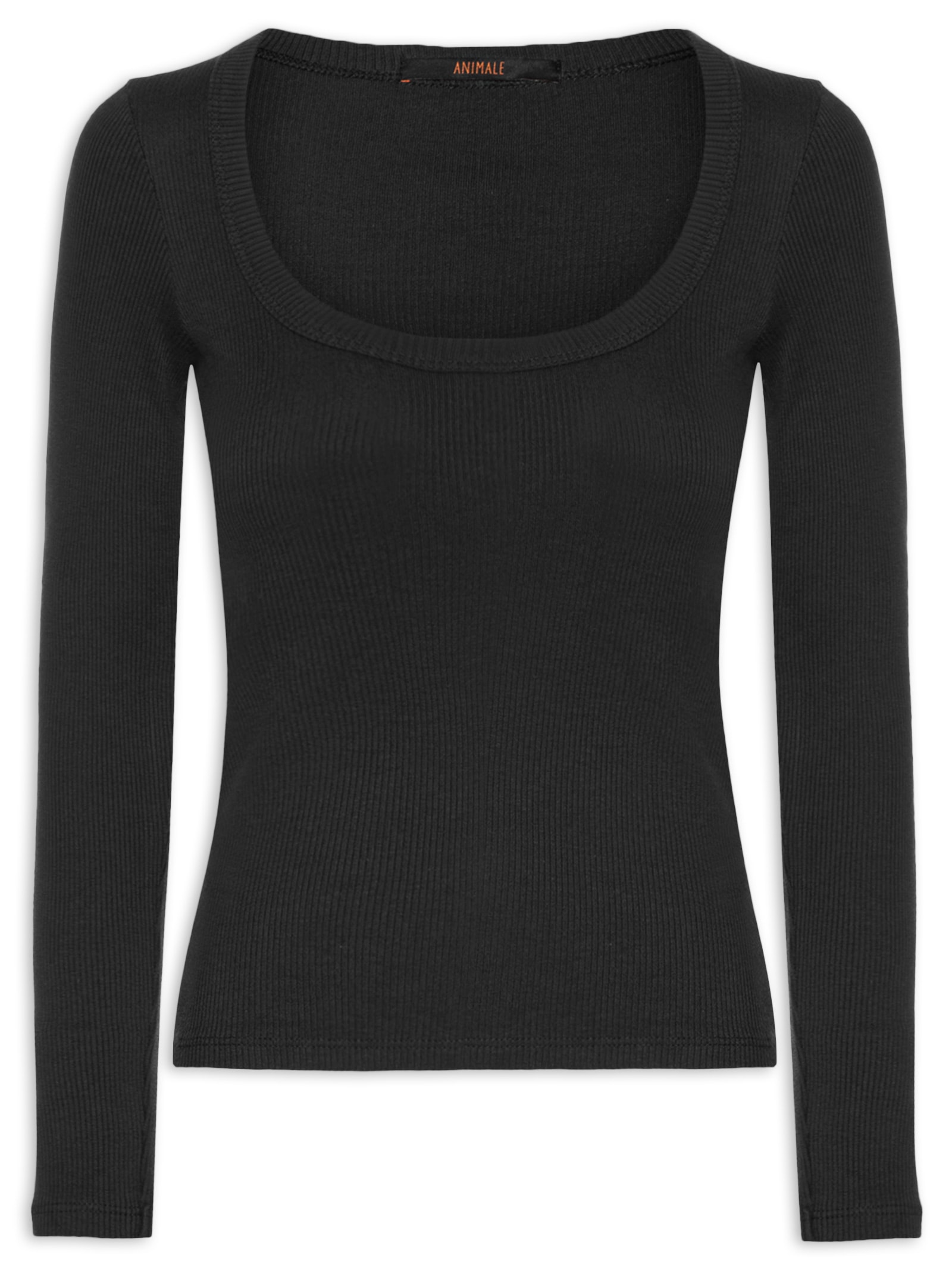 Blusa Feminina Ribana Manga Longa Preto Animale