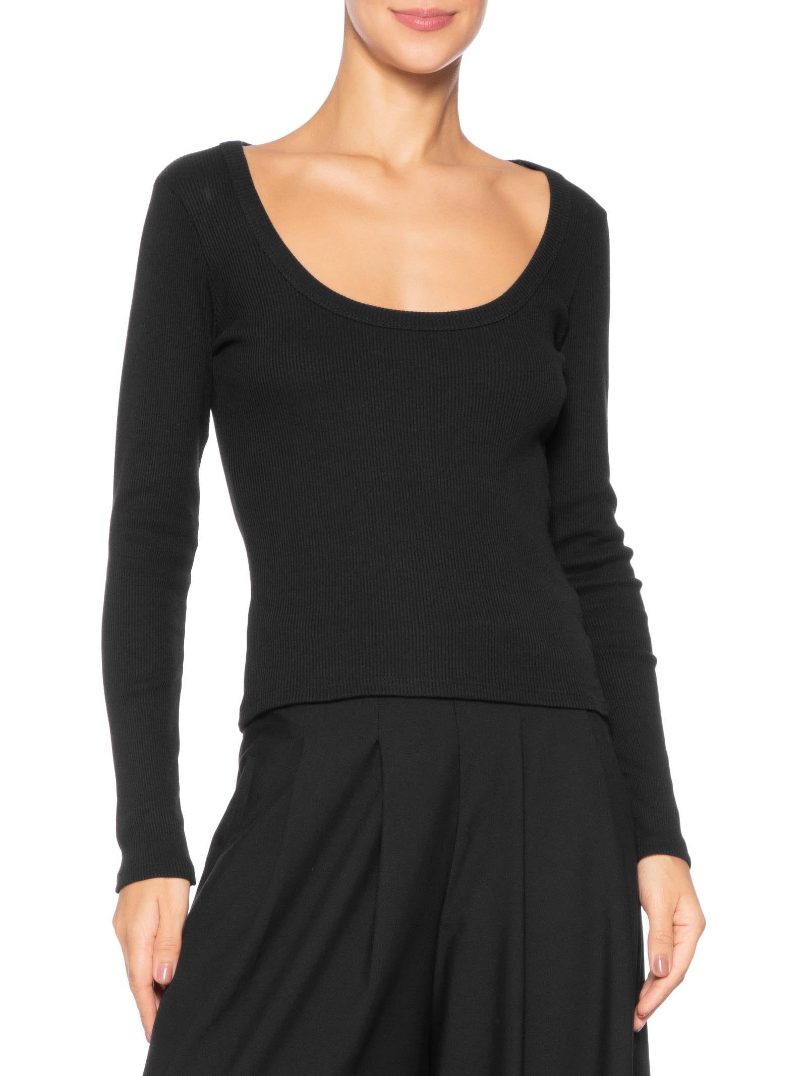 Blusa Feminina Ribana Manga Longa Preto Animale