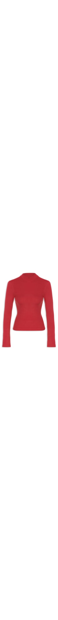 Blusa Feminina Ribana Manga Longa - Vermelho