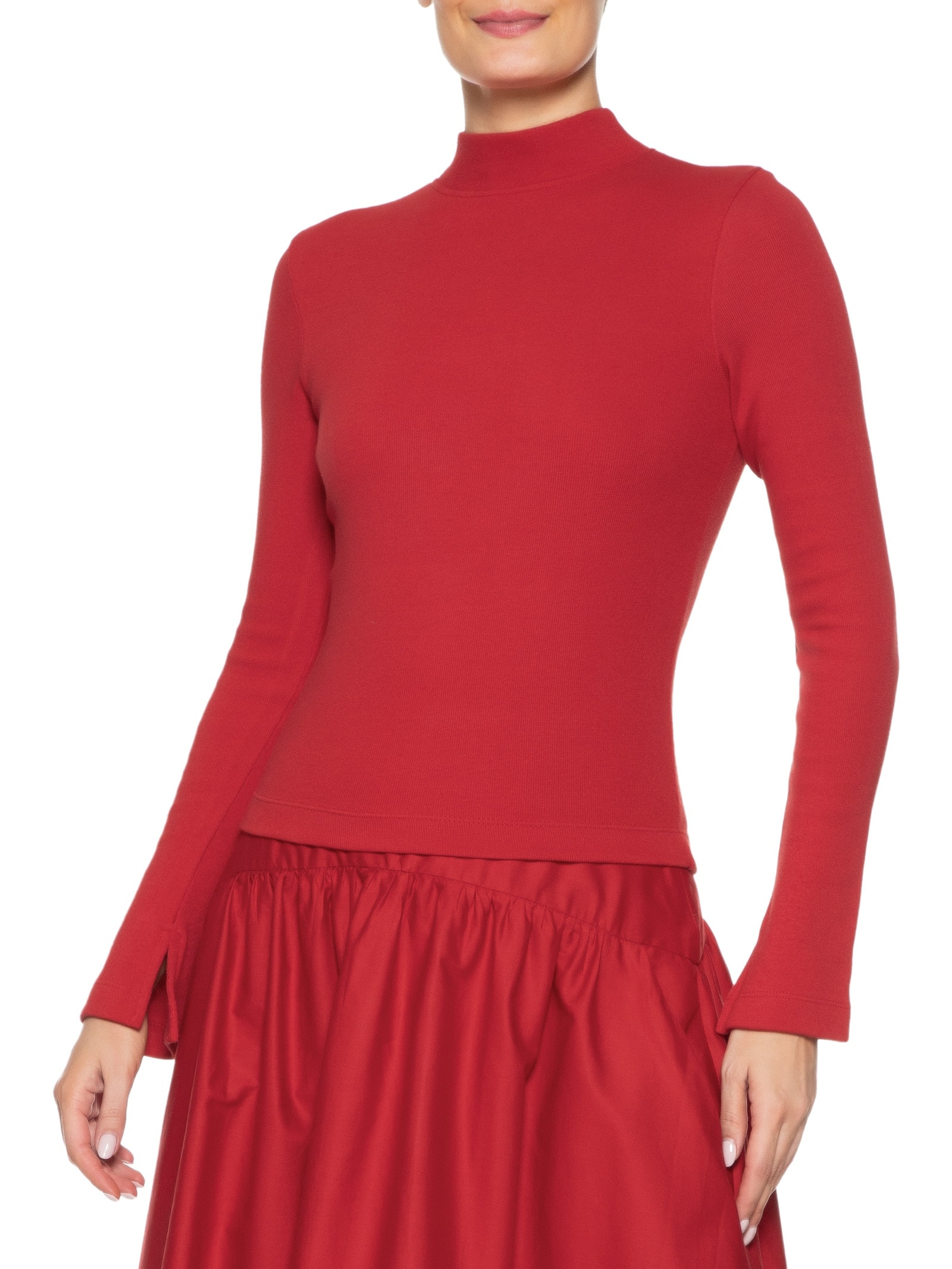Blusa Feminina Ribana Manga Longa Vermelho Farm