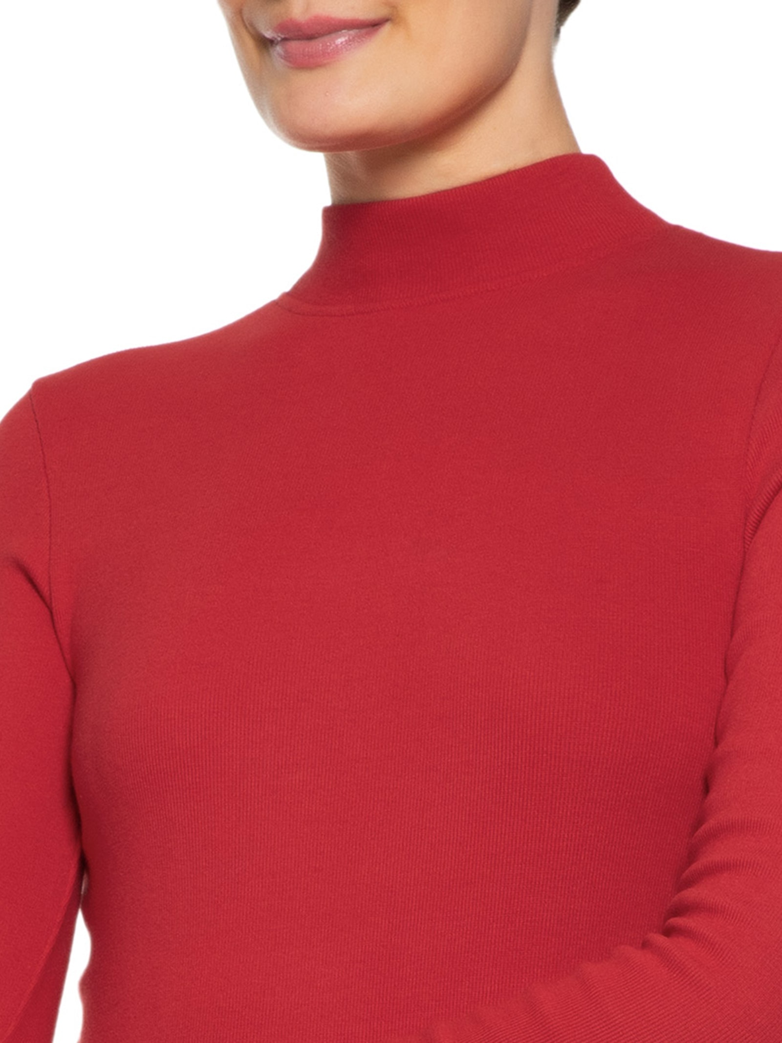 Blusa Feminina Ribana Manga Longa Vermelho Farm