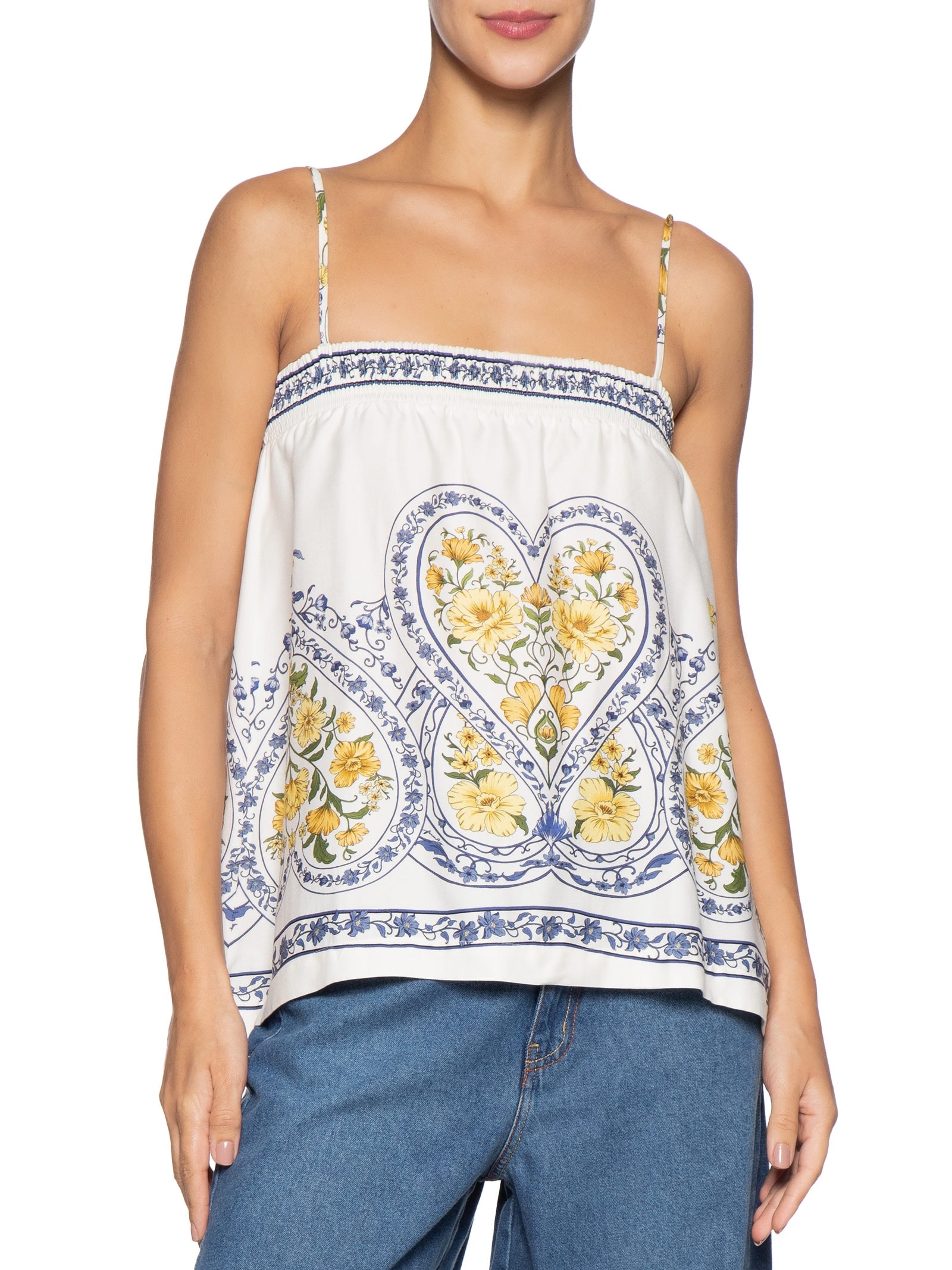 Blusa Feminina Romance Boho E Azul Farm
