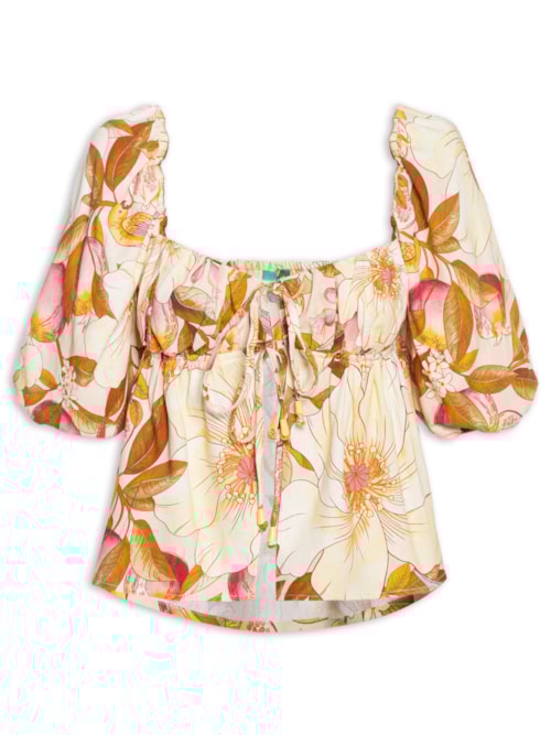 Blusa Feminina Romance De Flor – Amarelo