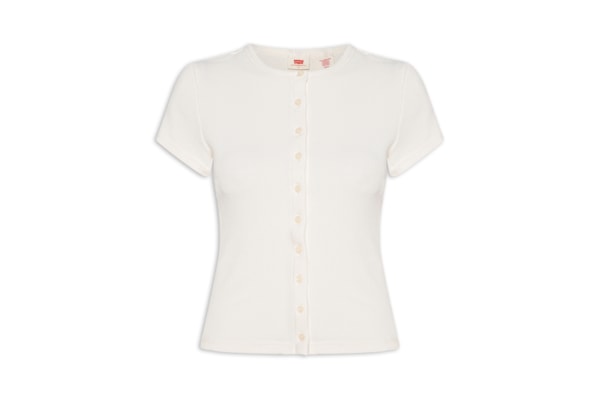 Blusa Feminina Rory Button Through SS - Branco