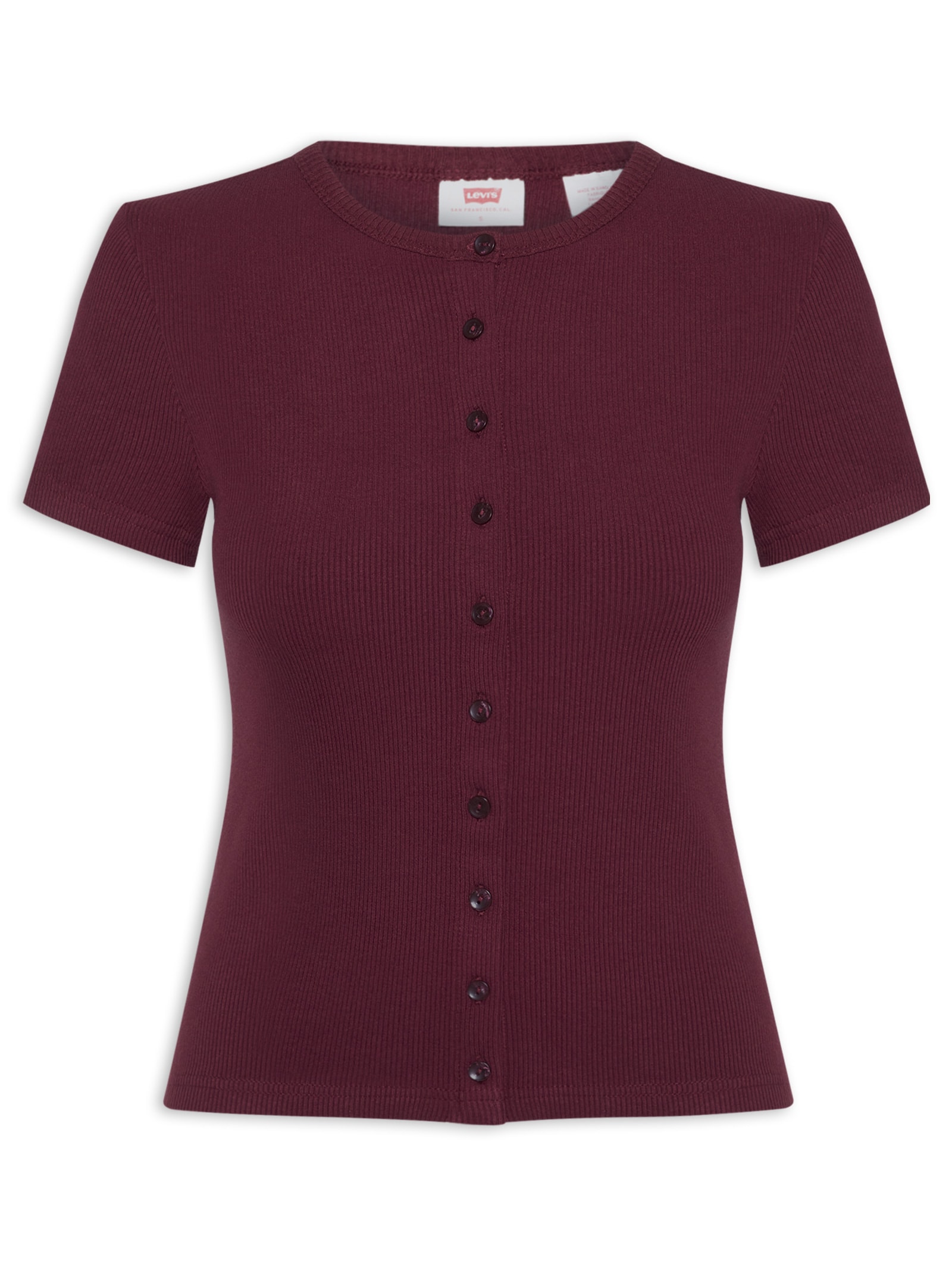 Blusa Feminina Rory Button Through Ss Vermelho Levi's