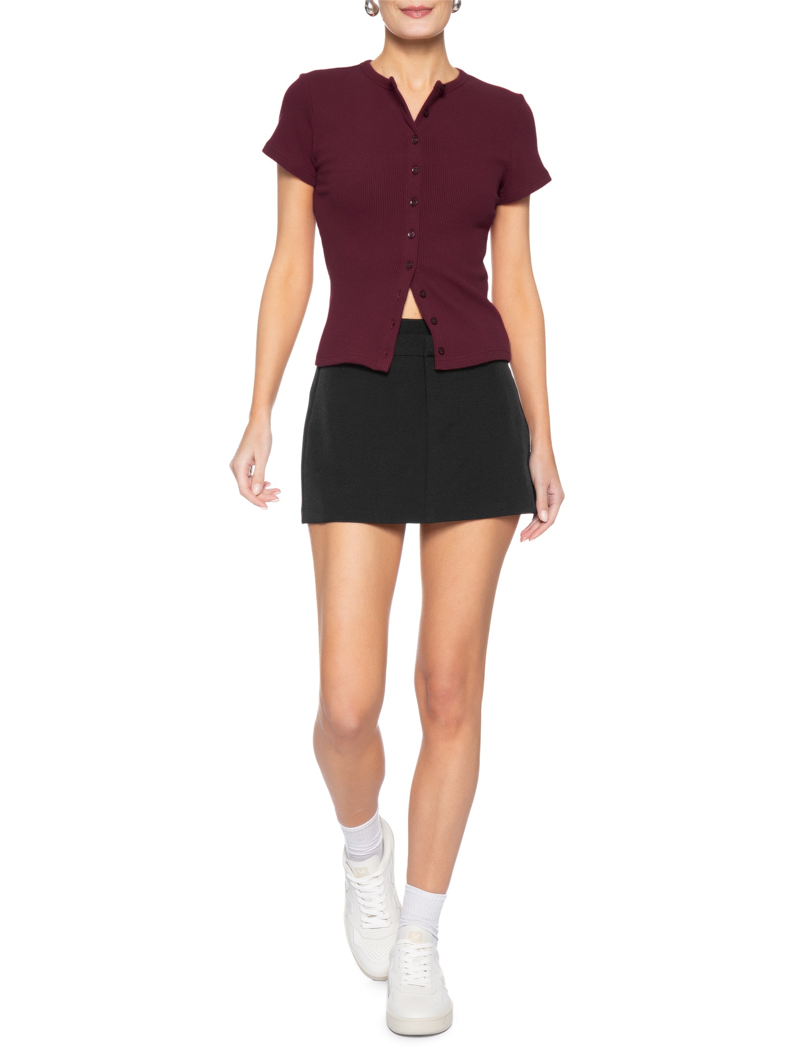 Blusa Feminina Rory Button Through Ss Vermelho Levi's