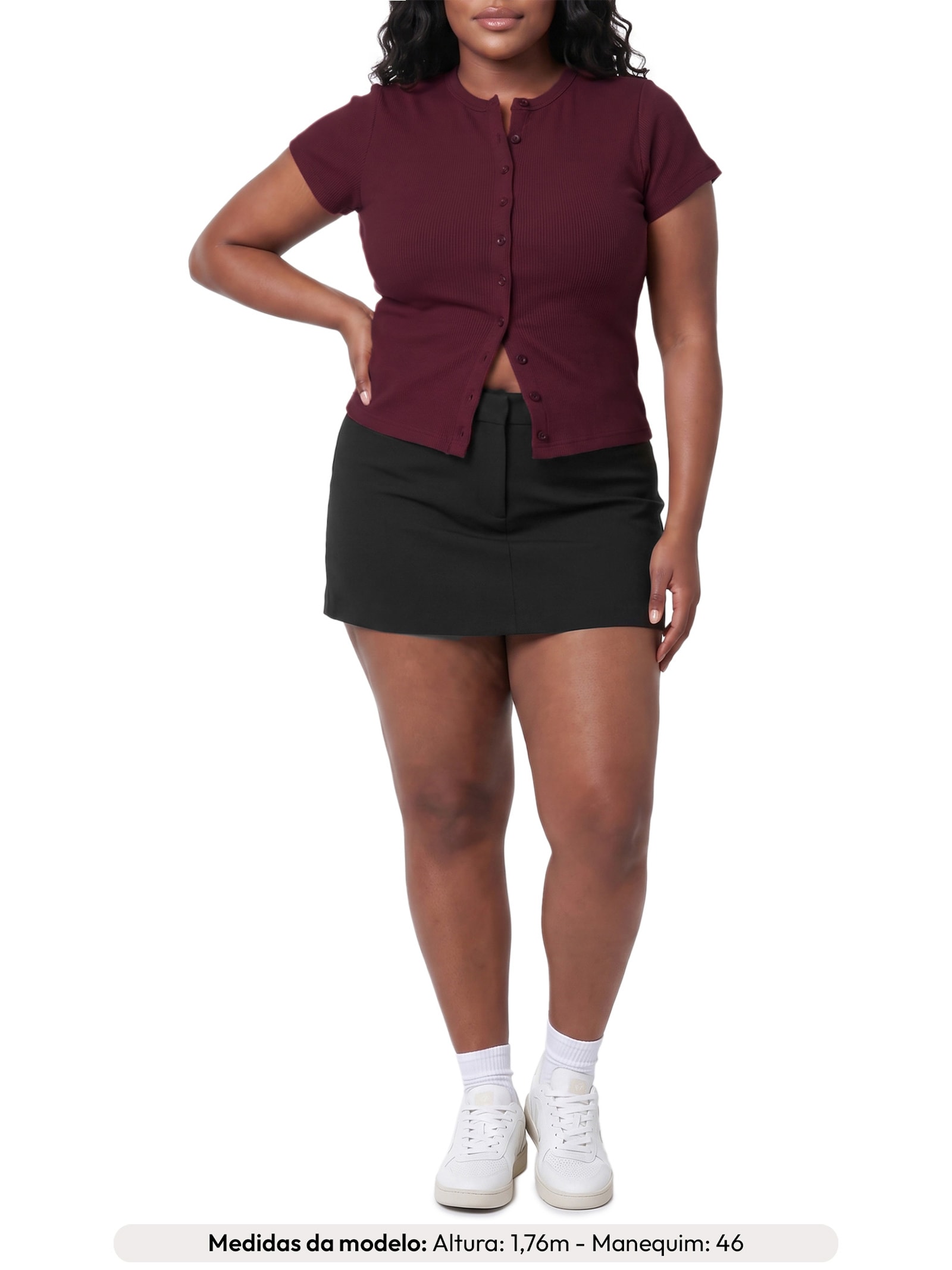 Blusa Feminina Rory Button Through Ss Vermelho Levi's