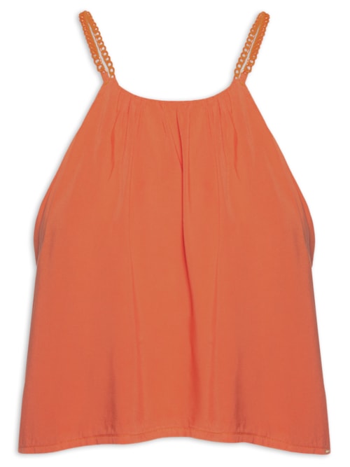 Blusa Feminina Sarja Abertura Costas – Laranja
