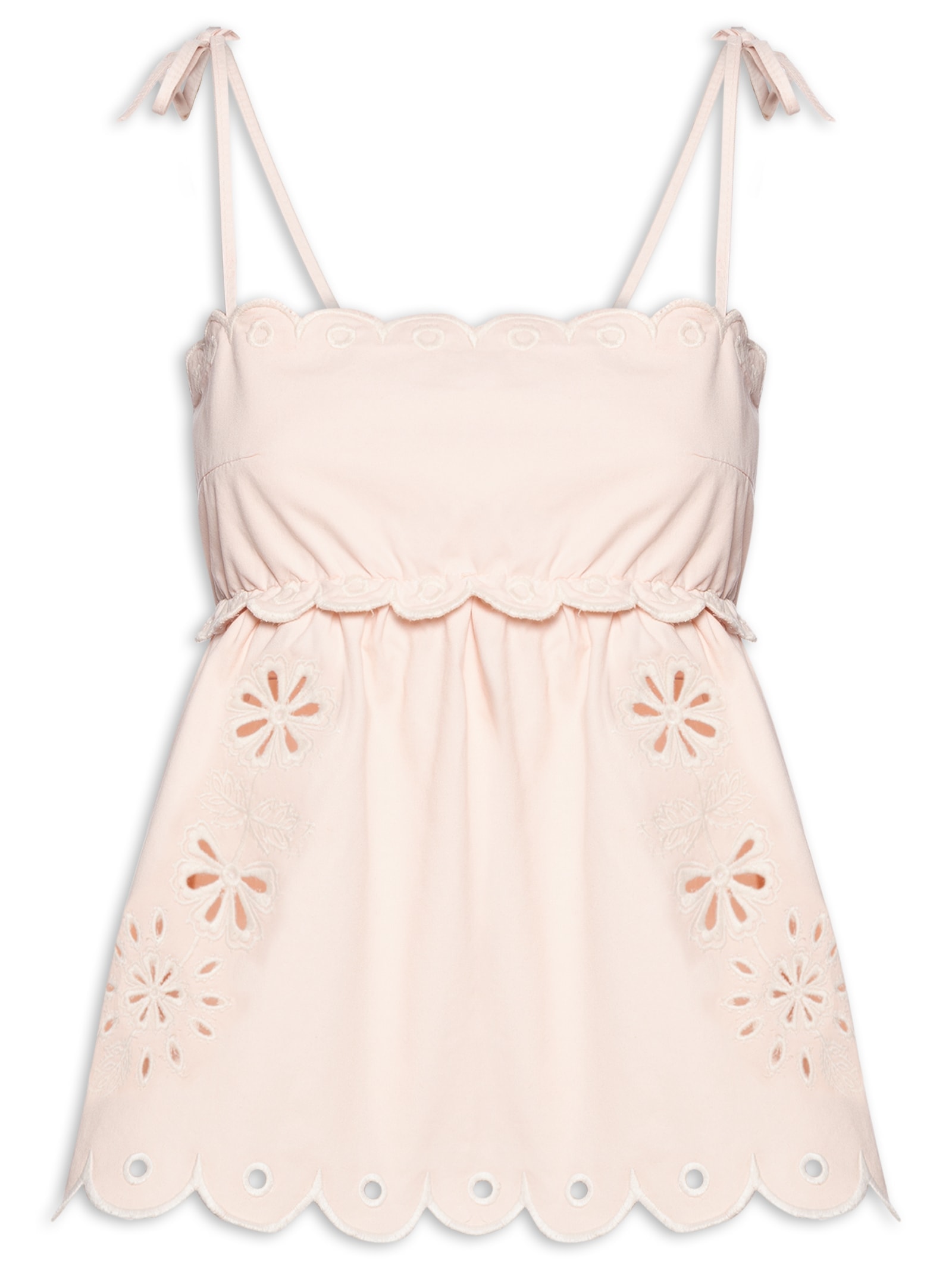 Blusa Feminina Sarja Bordado Richelieu Rosa Farm