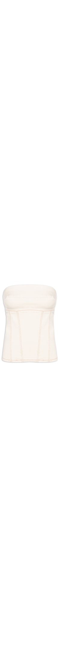 Blusa Feminina Sarja Corset sem Alça - Branco