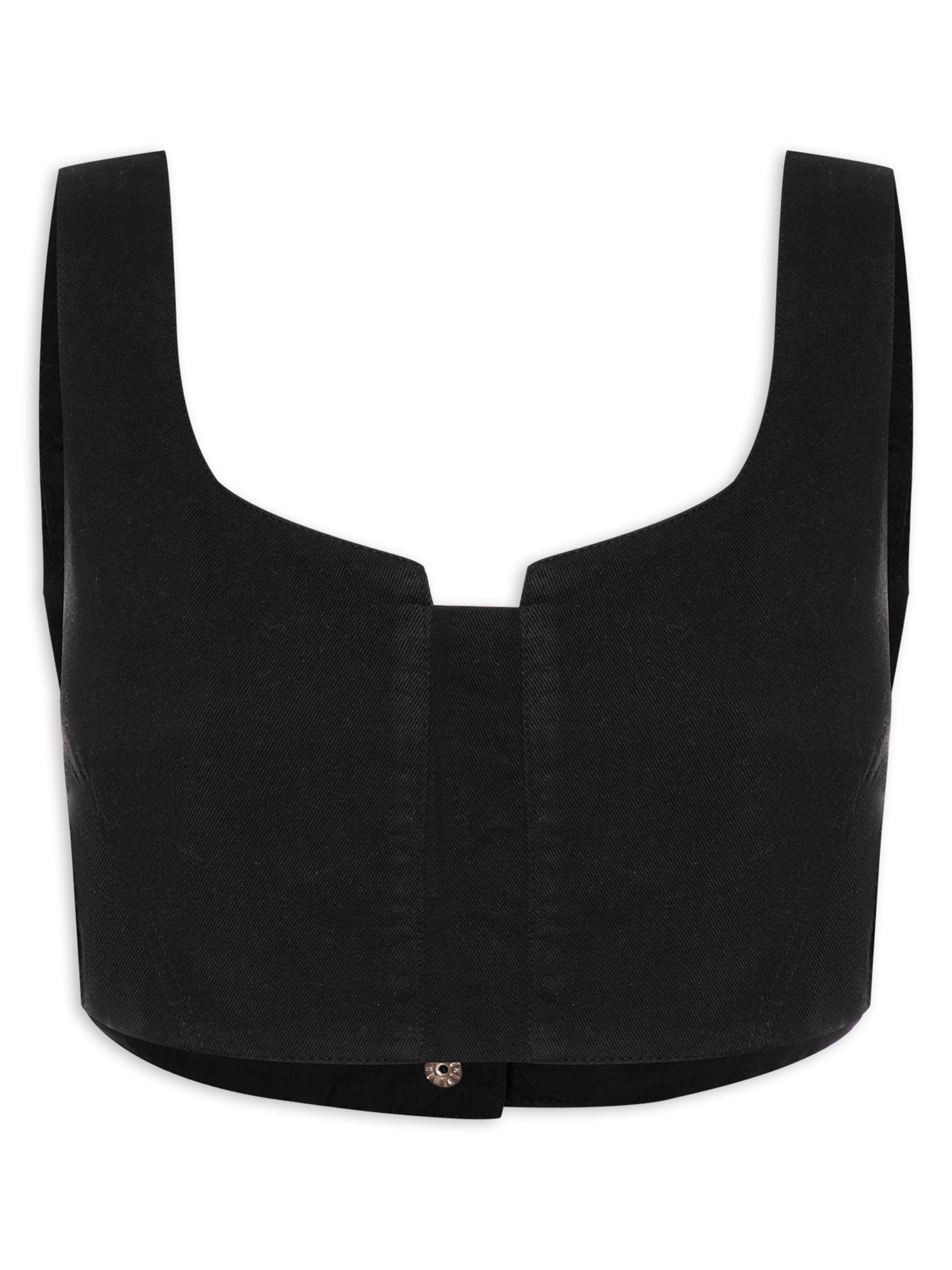 Blusa Feminina Sarja Cropped Reta Preto Dress To