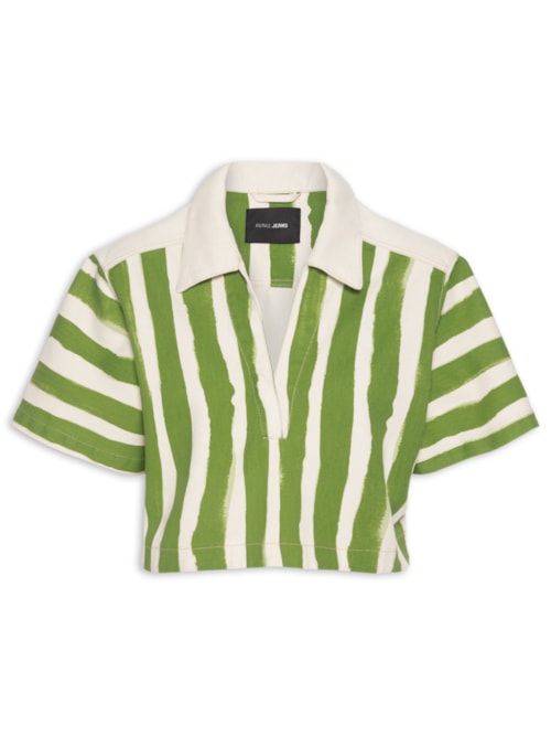 Blusa Feminina Sarja Estampa Listras – Verde