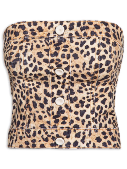 Blusa Feminina Sarja Onça - Animal Print