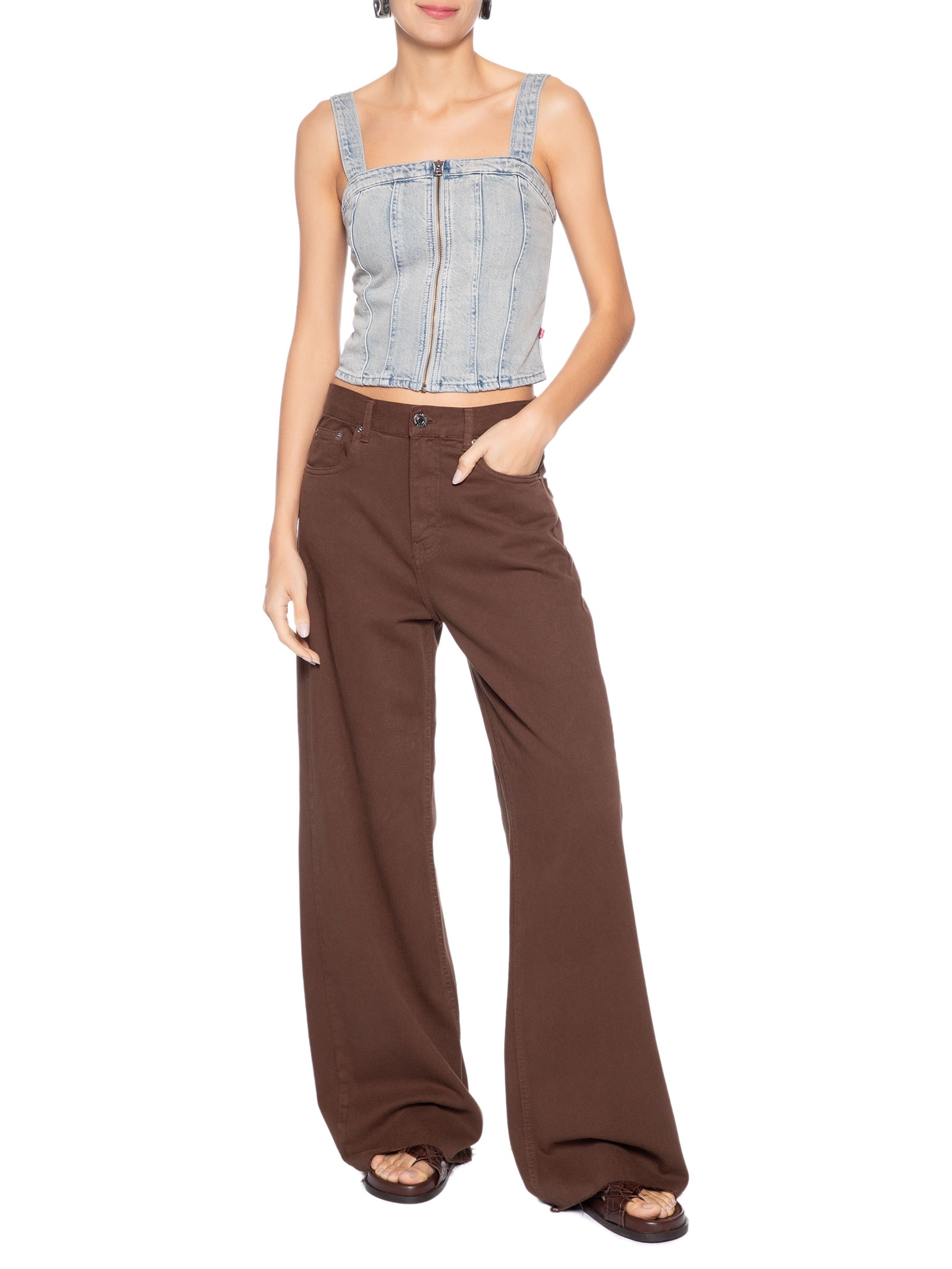 Blusa Feminina Sculpted Bustier Cinza Levi's
