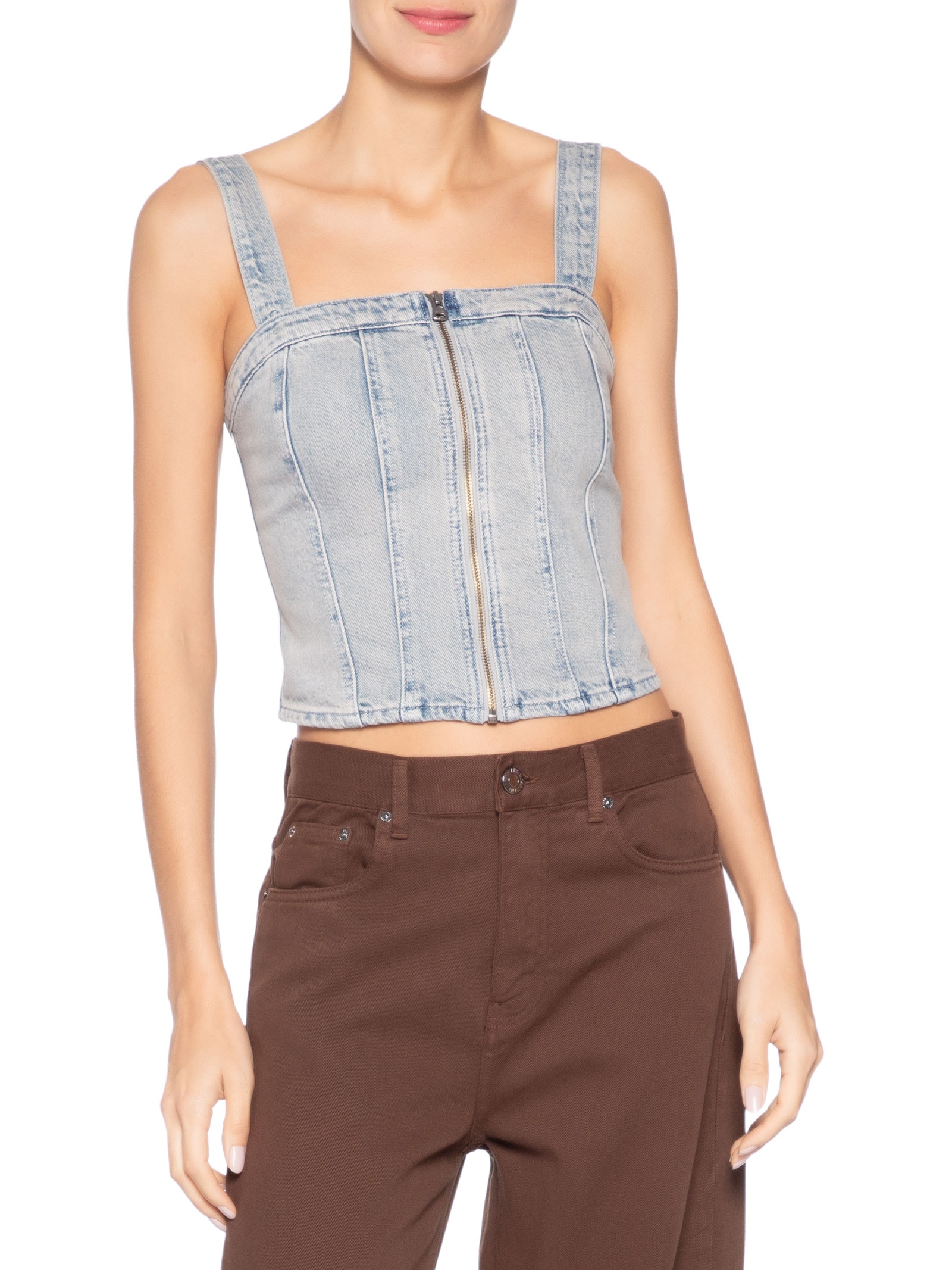 Blusa Feminina Sculpted Bustier Cinza Levi's