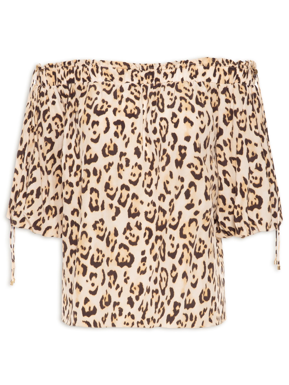 Vista 2 Blusa Feminina Seda Onça Balone ANIMAL PRINT ANIMAL PRINT