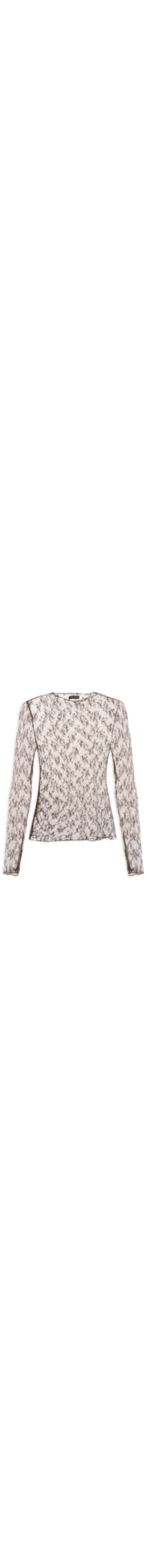 Blusa Feminina Segunda Pele Em Renda - Marrom