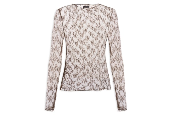 Blusa Feminina Segunda Pele Em Renda - Marrom