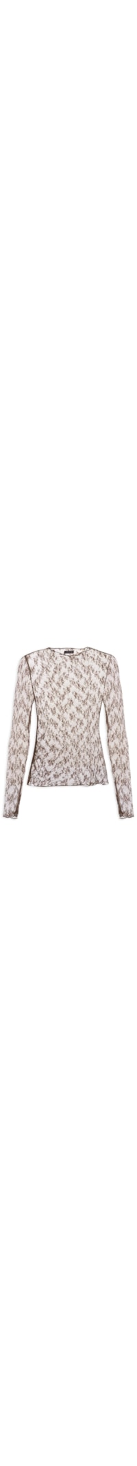 Blusa Feminina Segunda Pele Em Renda - Marrom