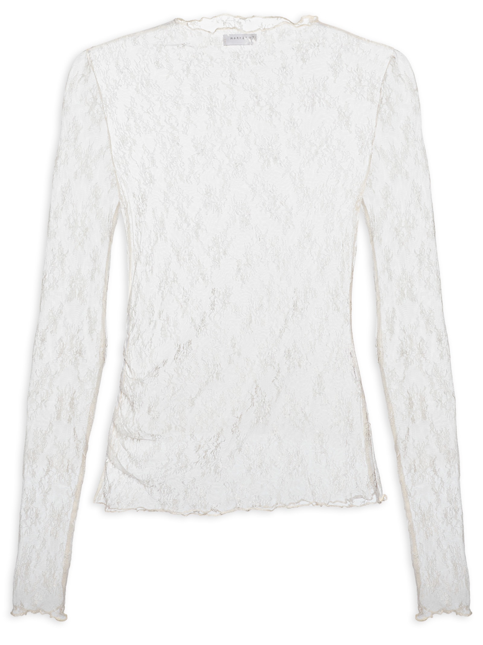 Blusa Feminina Segunda Pele Em Renda Off White Market 33