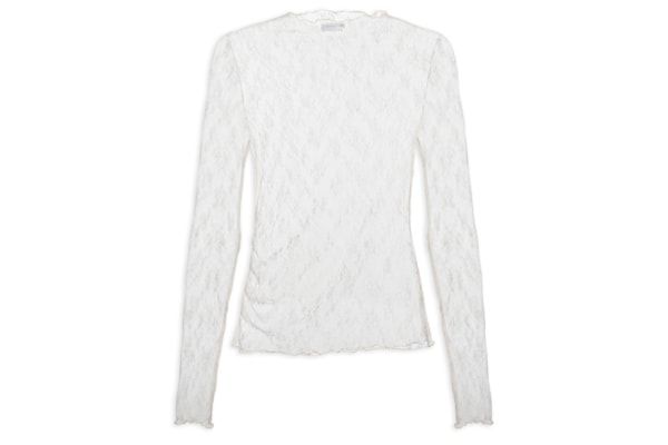 Blusa Feminina Segunda Pele Em Renda - Off White