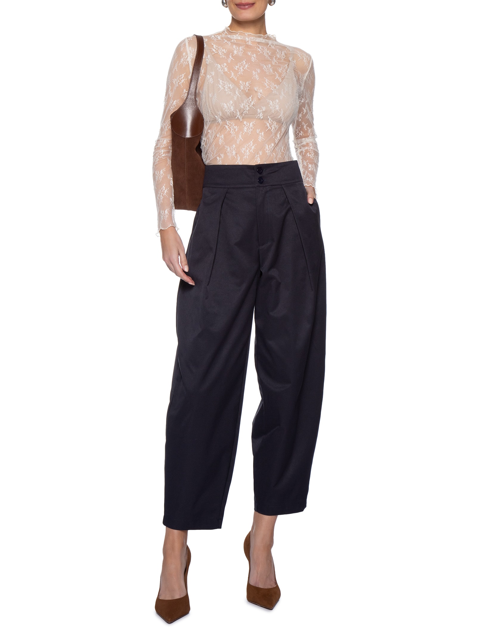 Blusa Feminina Segunda Pele Em Renda Off White Market 33