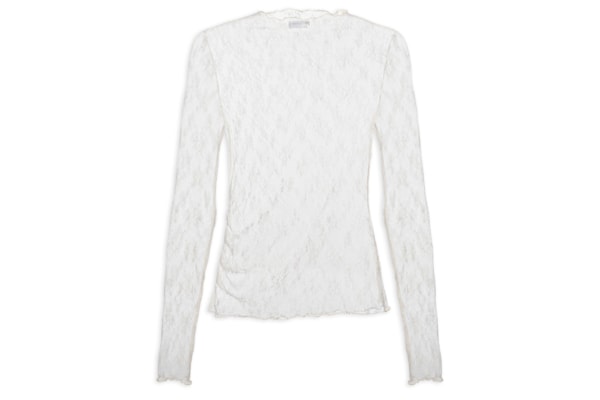Blusa Feminina Segunda Pele Em Renda - Off White