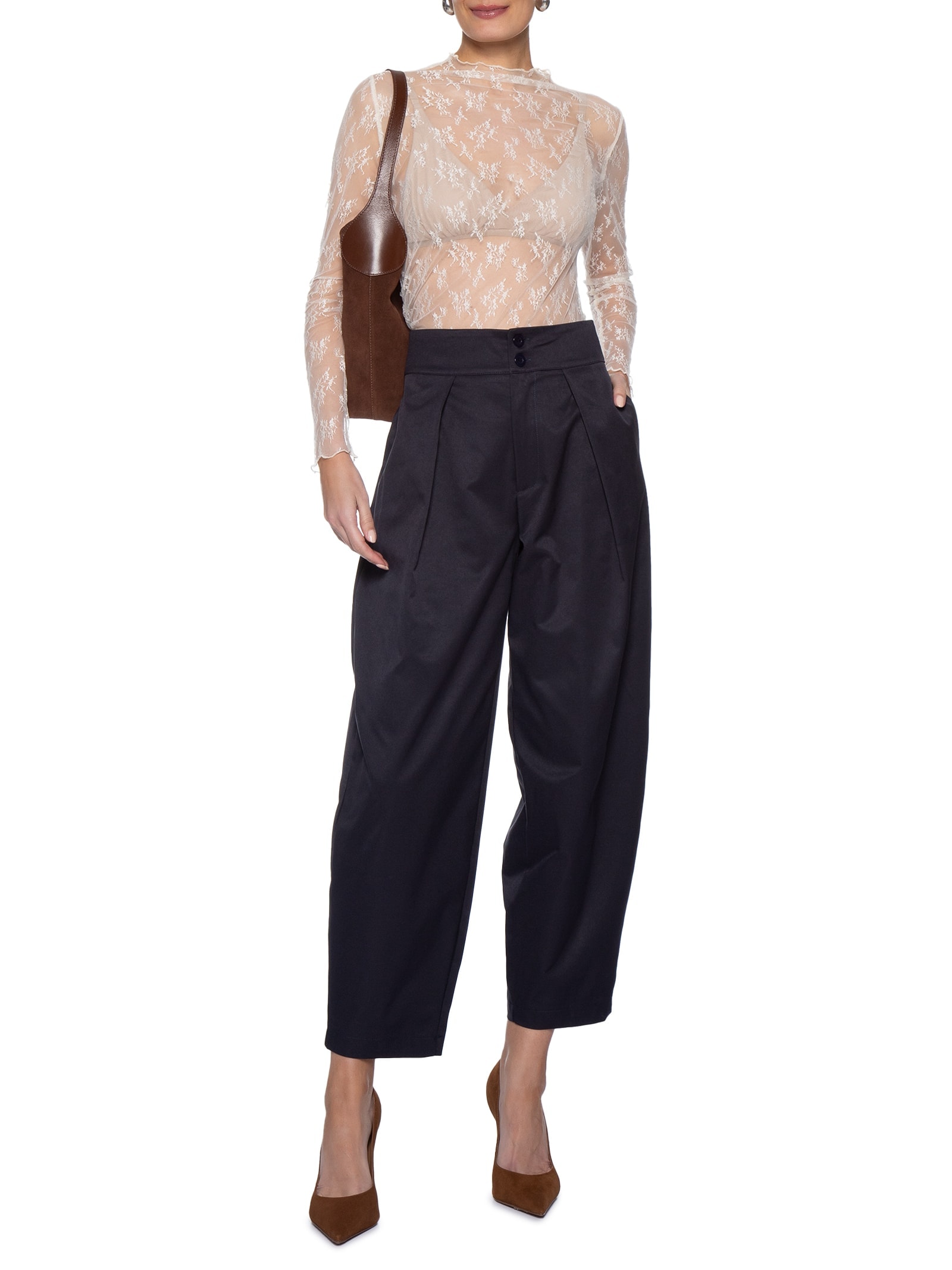 Blusa Feminina Segunda Pele Em Renda Off White Market 33