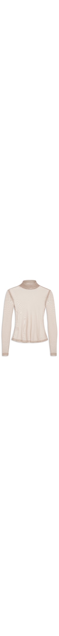 Blusa Feminina Segunda Pele Em Tule - Bege