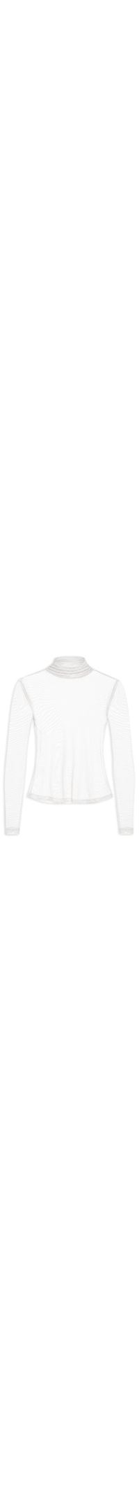 Blusa Feminina Segunda Pele Em Tule - Off White