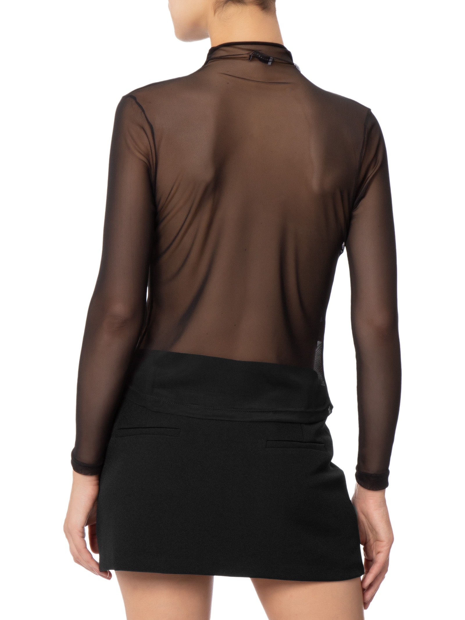 Blusa Feminina Segunda Pele Em Tule Preto Market 33