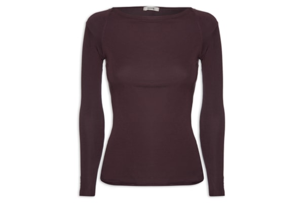 Blusa Feminina Segunda Pele Em Viscose Levíssima - Marrom