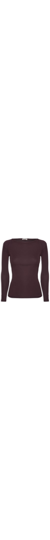 Blusa Feminina Segunda Pele Em Viscose Levíssima - Marrom
