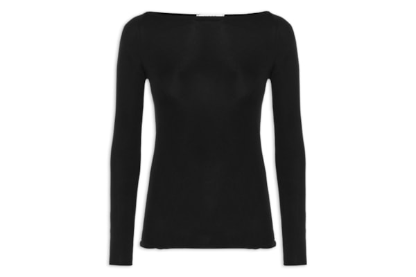 Blusa Feminina Segunda Pele Em Viscose Levíssima - Preto