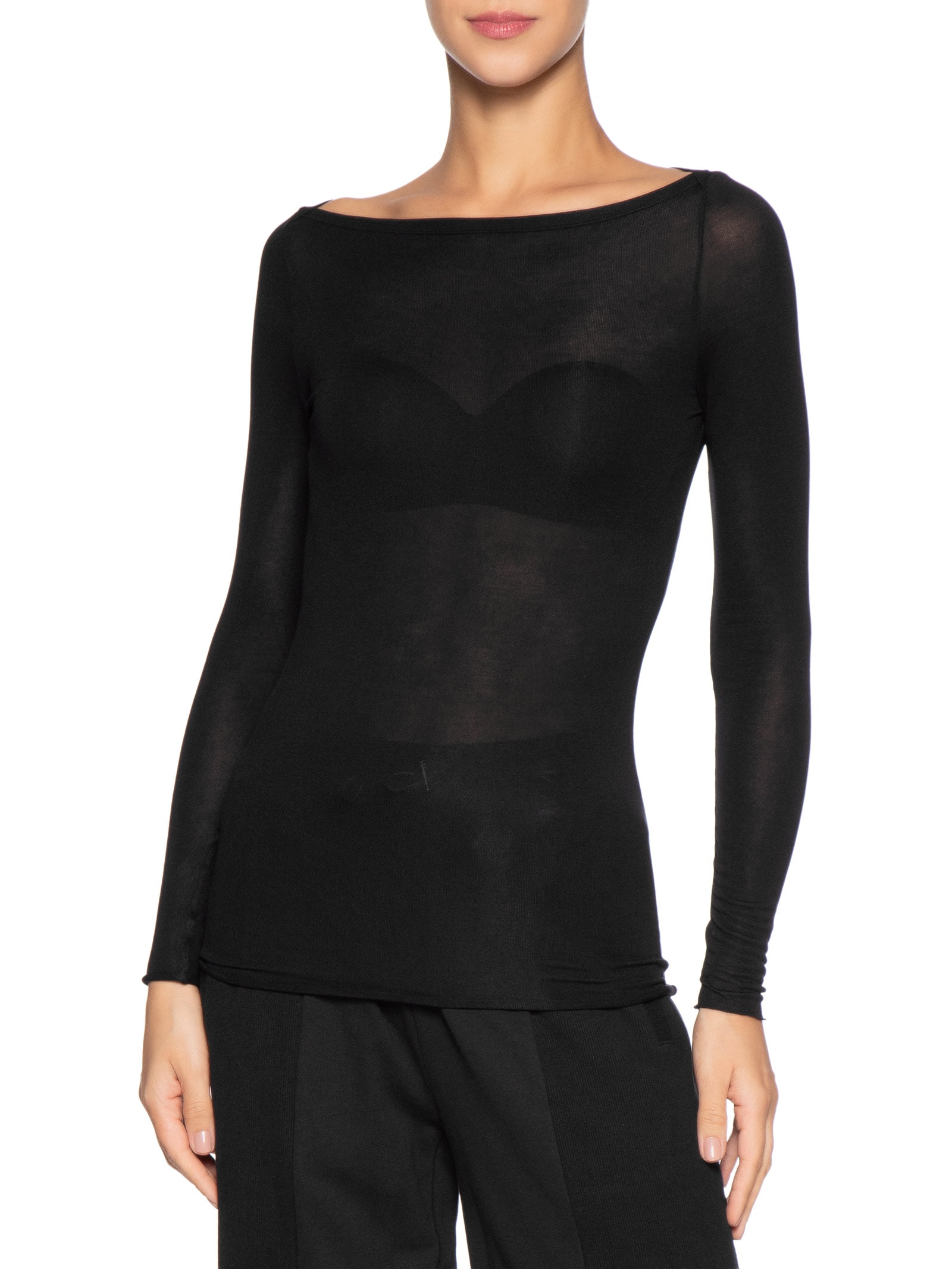 Blusa Feminina Segunda Pele Em Viscose Levíssima Preto Hope