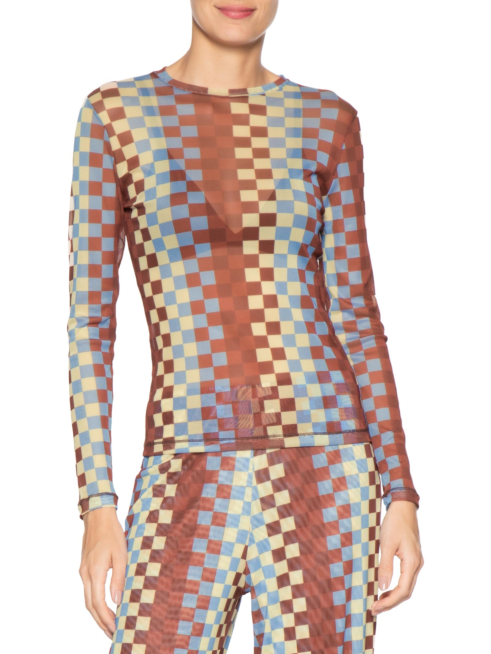 Blusa Feminina Segunda Pele Estampa Harmonia Marrom Dress To