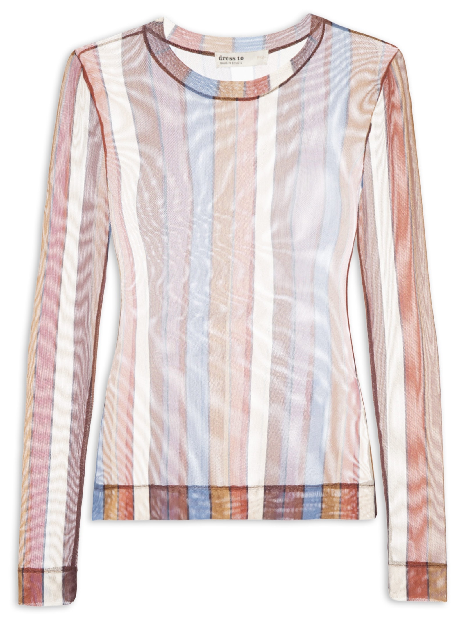 Blusa Feminina Segunda Pele Estampa Sintonia Marrom Dress To