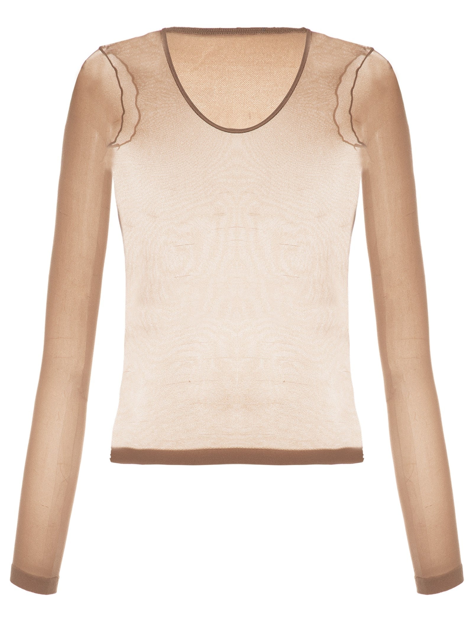 Blusa Feminina Segunda Pele Manga Longa Fio 40 Bege Lupo
