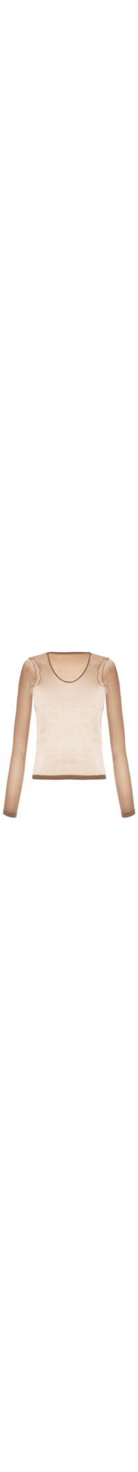 Blusa Feminina Segunda Pele Manga Longa Fio 40 - Bege